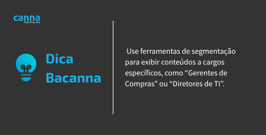 Dica Bacanna SMO para B2B
