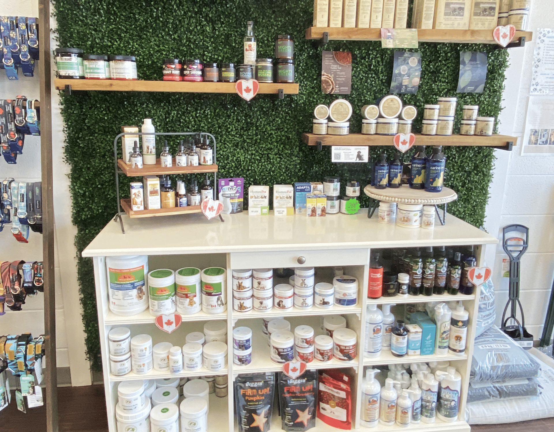 display of supplements on retailer