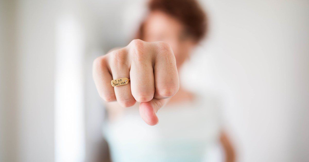 Women showing Fist