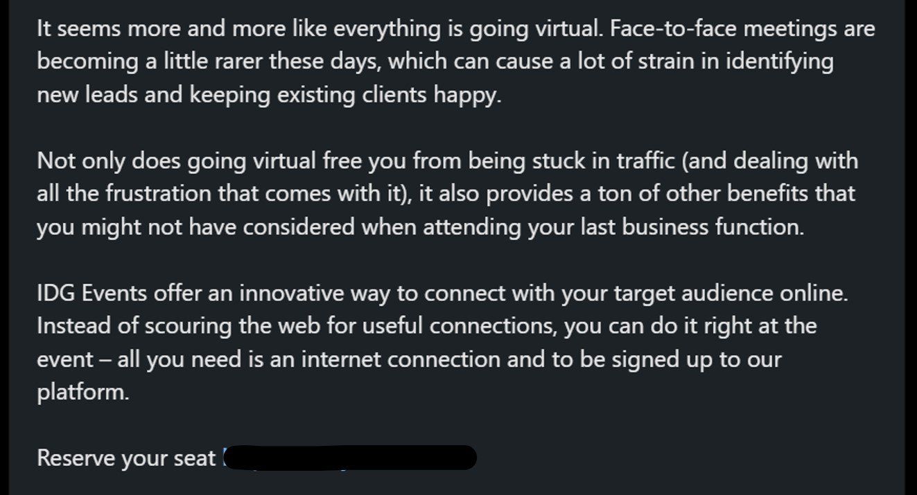 Virtual Events Management Example Copy