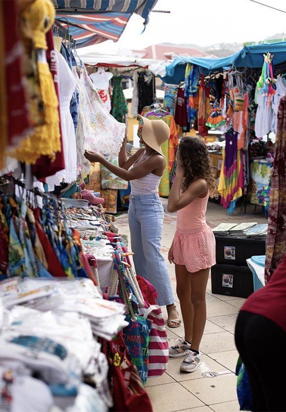 St Martin, French West Indies, Marigot's market