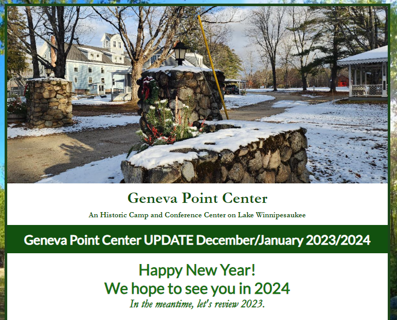The geneva point center update december / january 2022 / 2024
