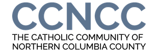 CNCC logo with blue initials and text reading “The Catholic Community of Northern Columbia County”