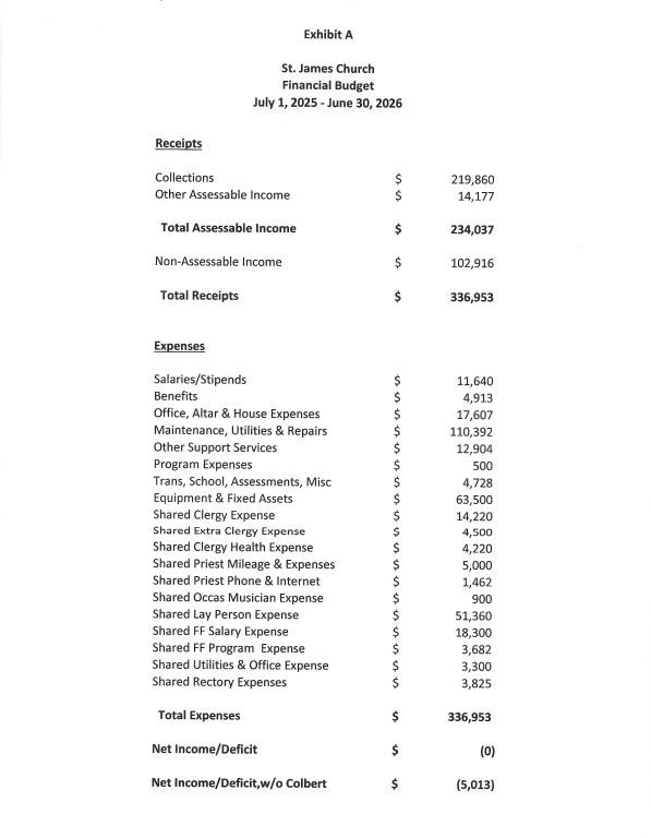 Blurry screenshot of an income statement with revenue and expense figures listed in columns.