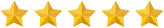 A row of yellow stars on a white background.