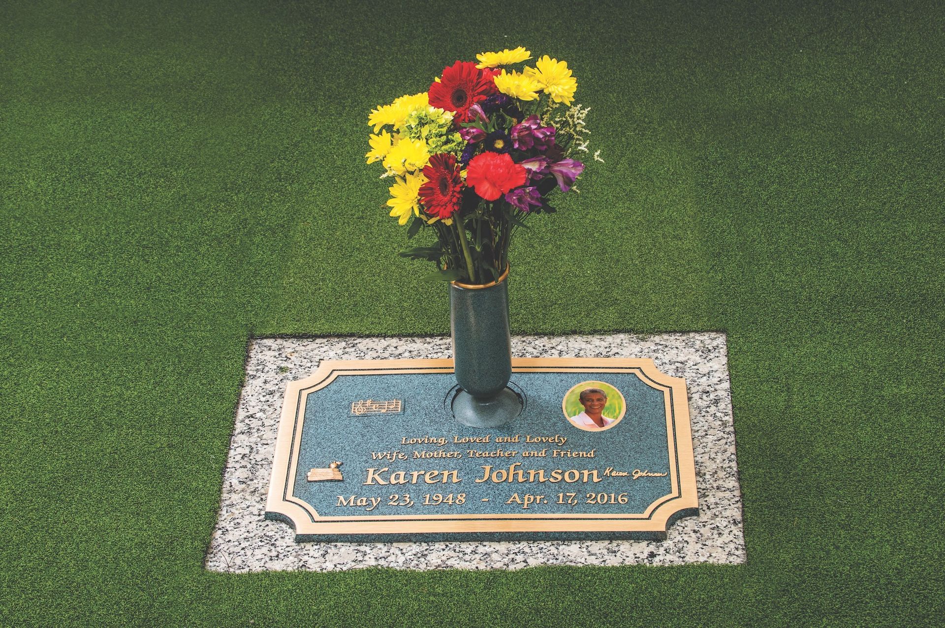 Tribute burial grave marker Hiwassee Memorial Gardens in TN