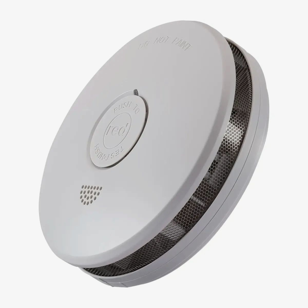 White Smoke Detector With Grill Around the Sides — FNQ Smoke Alarms & Maintenance in Smithfield, QLD