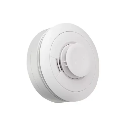 White Circular Smoke Detector on a White Background — FNQ Smoke Alarms & Maintenance in Goldsborough
