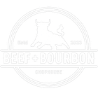 Circular logo for Beef + Bourbon with a bull silhouette and the words &ldquo;Exit 2023&rdquo; and &ldquo;Outlaws.&rdquo;
