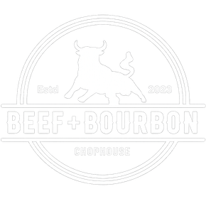 Circular logo for Beef + Bourbon with a bull silhouette and the words &ldquo;Exit 2023&rdquo; and &ldquo;Outlaws.&rdquo;