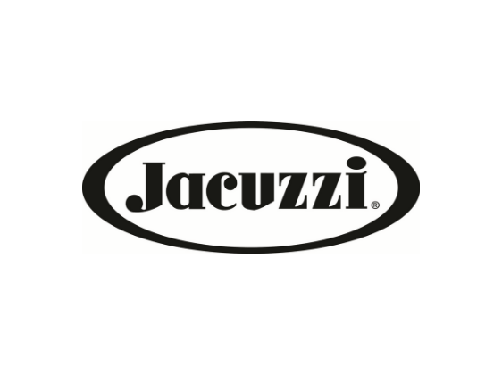 Un logo in bianco e nero per jacuzzi su uno sfondo bianco.
