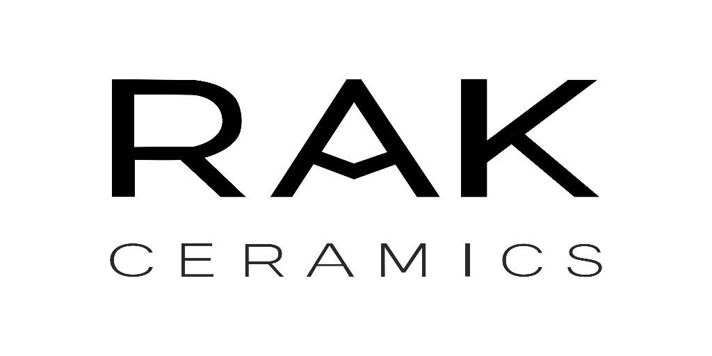 Un logo in bianco e nero per la ceramica Rak su uno sfondo bianco.