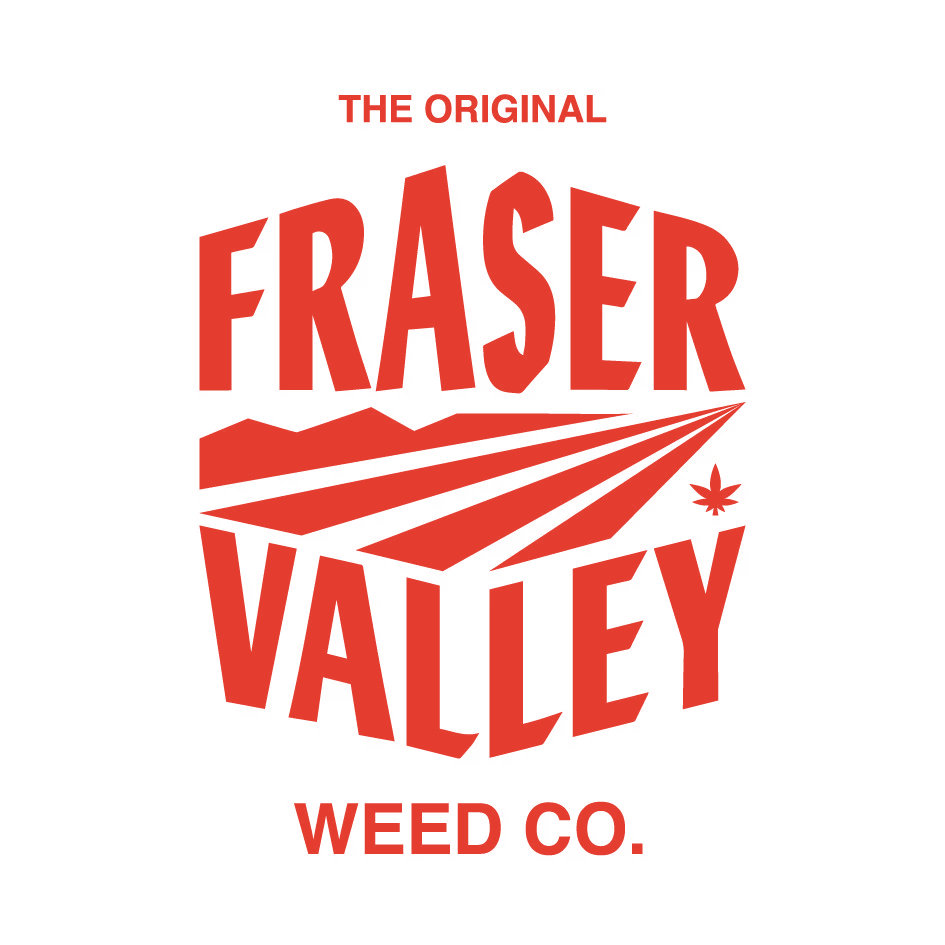 Red logo reading “The Original Fraser Valley Weed Co.” with stylized striped field and star.