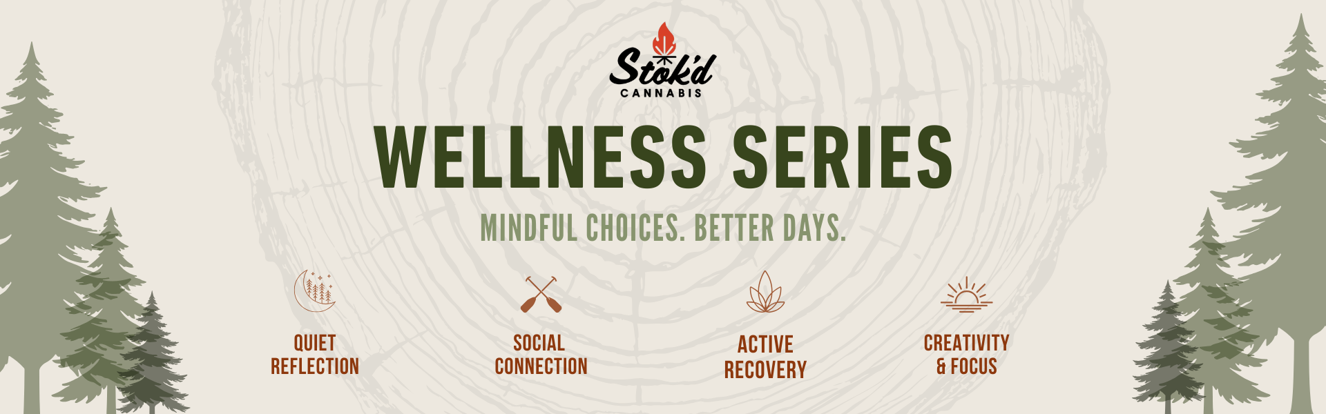 Stok'd Wellness Series: quiet reflection, social connection, active recovery, creativity & focus