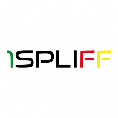 1SPLIFF logo in green, black, red, and yellow on a white background