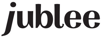 Black lowercase word “jublee” on a white background.