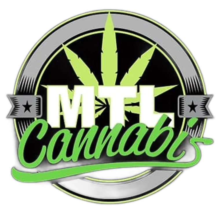 MTL Cannabis logo with green cannabis leaf and white-green text on a black circular badge