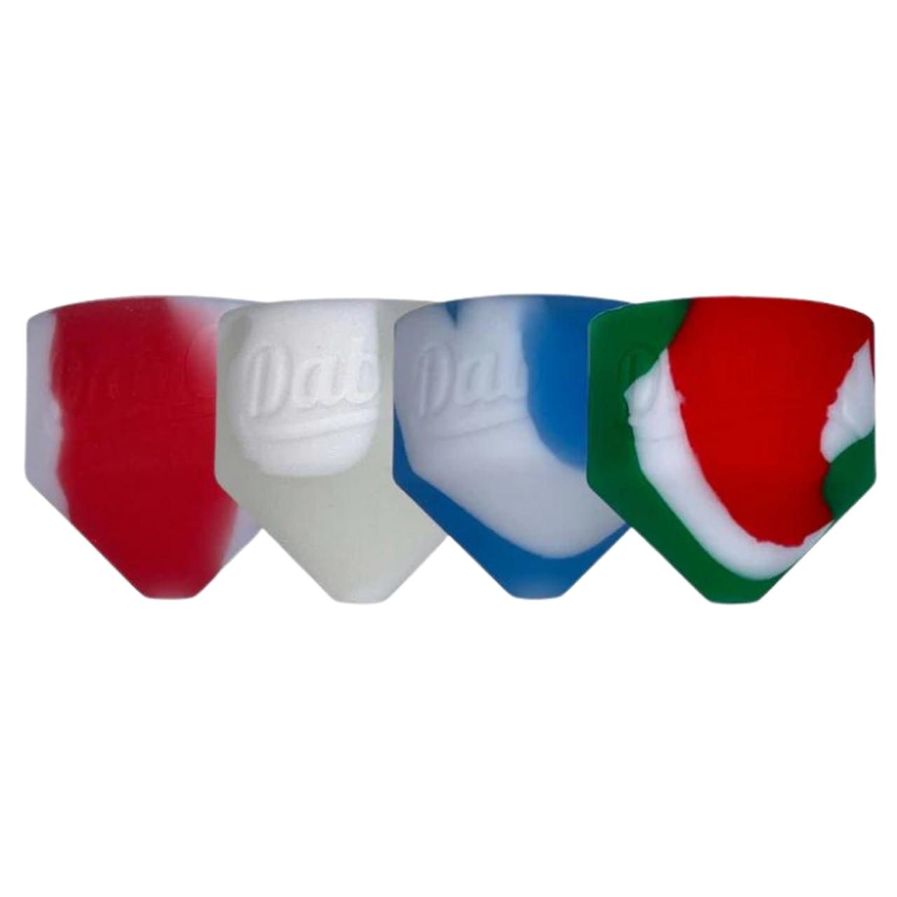 Four colorful waterpipe adapters