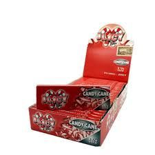 Red Candy Cane branded product display box with multiple red candy cane packs