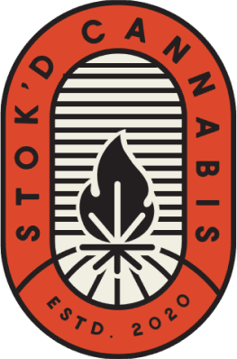 Round orange-and-black Tok D Cannabis logo with leaf emblem and “ESTD. 2020” text