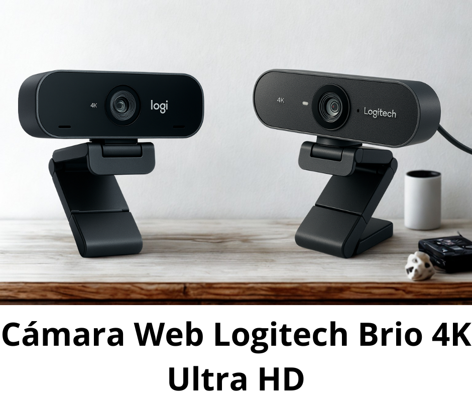 Cámara web Logitech Brio 4K Ultra HD para videollamadas profesionales de marketing digital