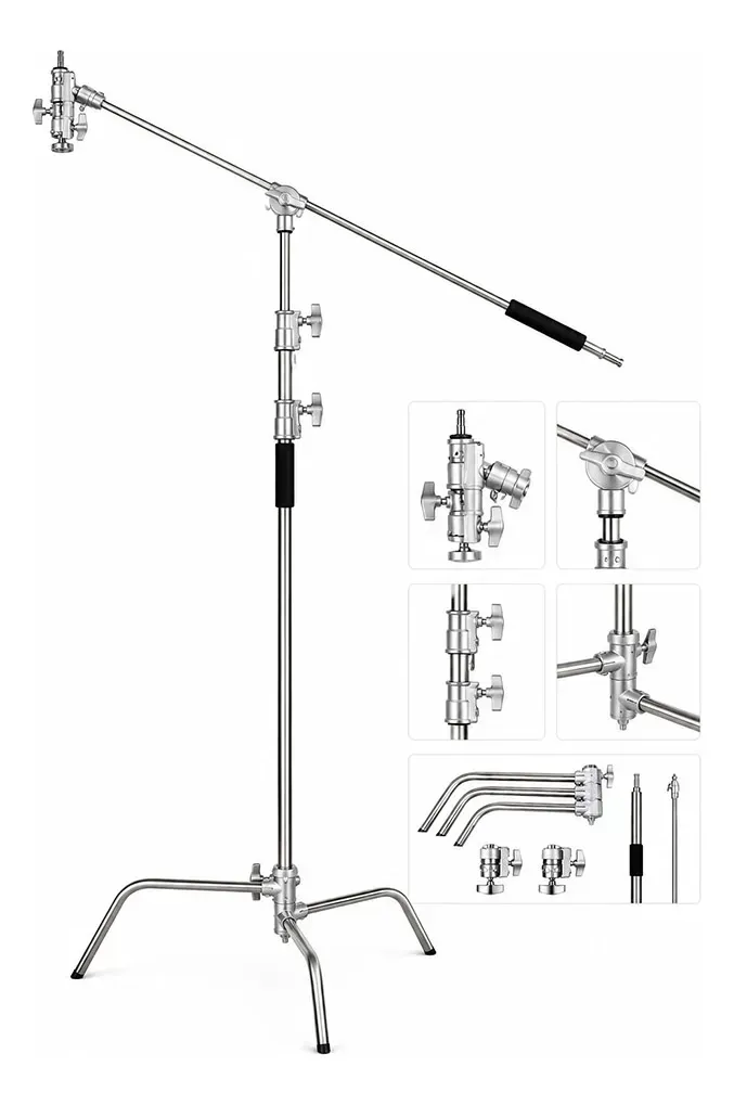 Trípode profesional con brazo articulado (boom arm)