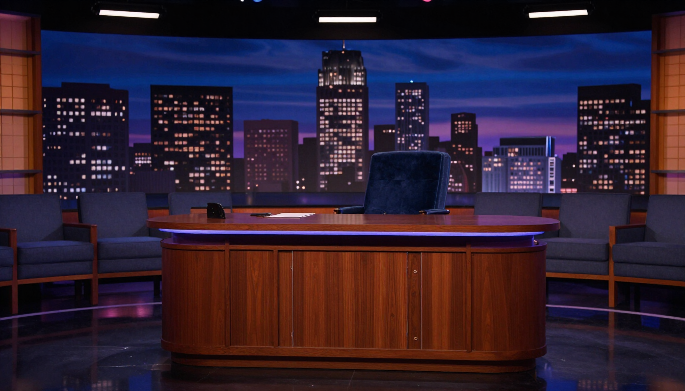 After Dark Talk show set