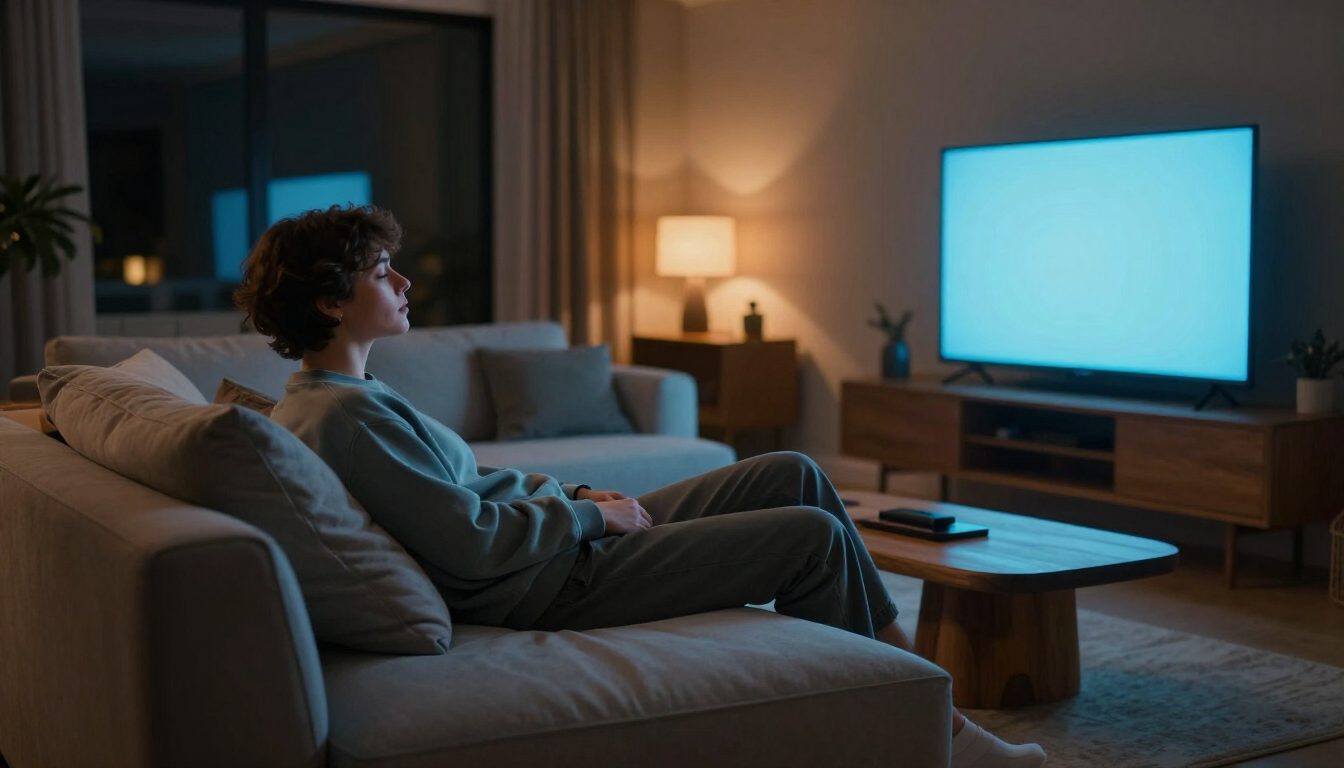 Person streaming MediaHost TV at home