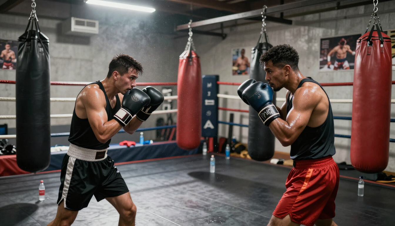 Boxing gym sports scene