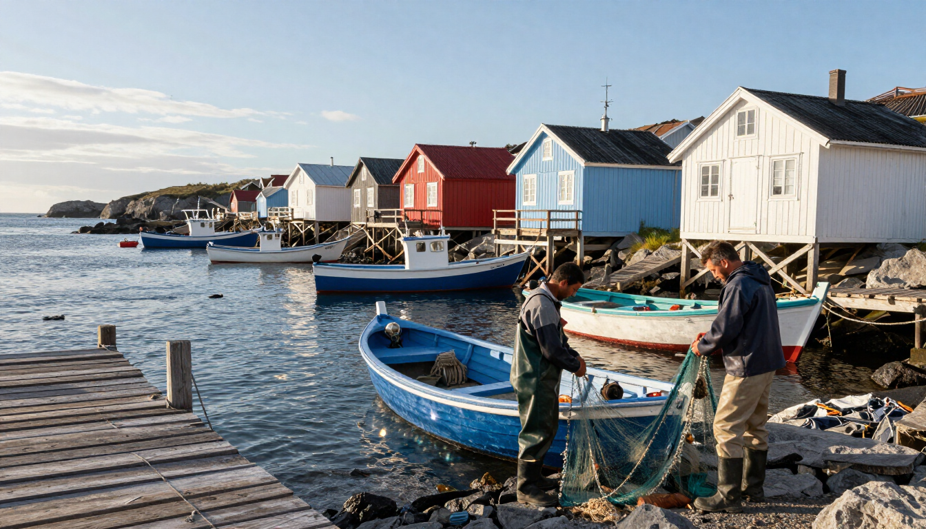 Coastal documentary scene