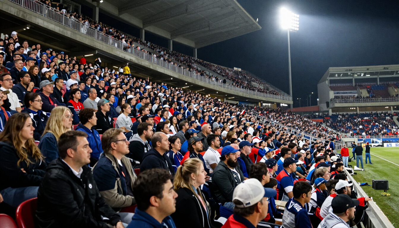 Stadium crowd sports scene