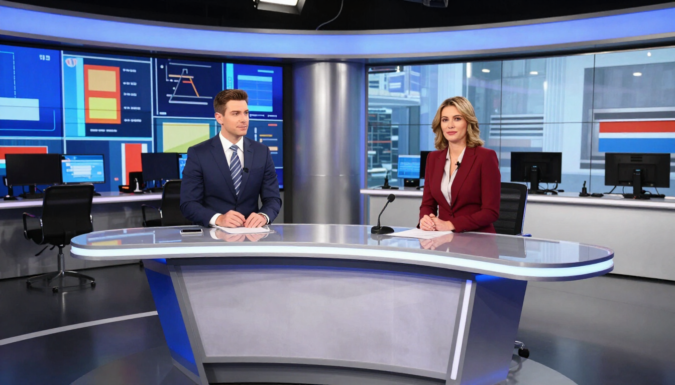 Newsroom scene