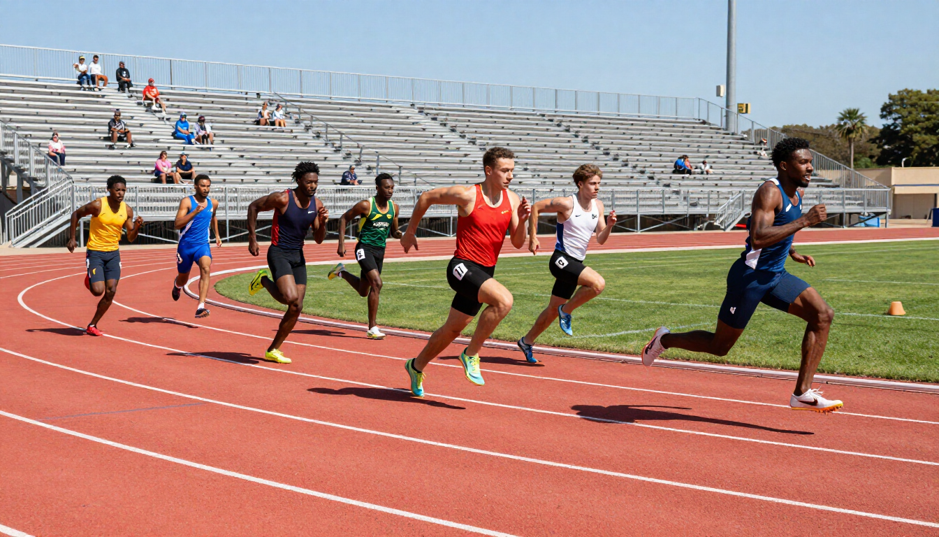 Track and field sports scene
