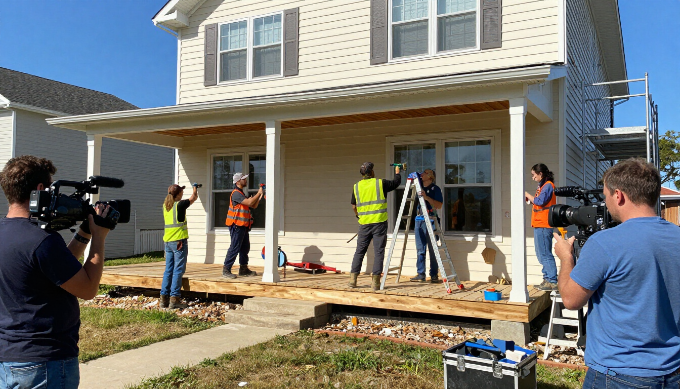 Home renovation reality scene