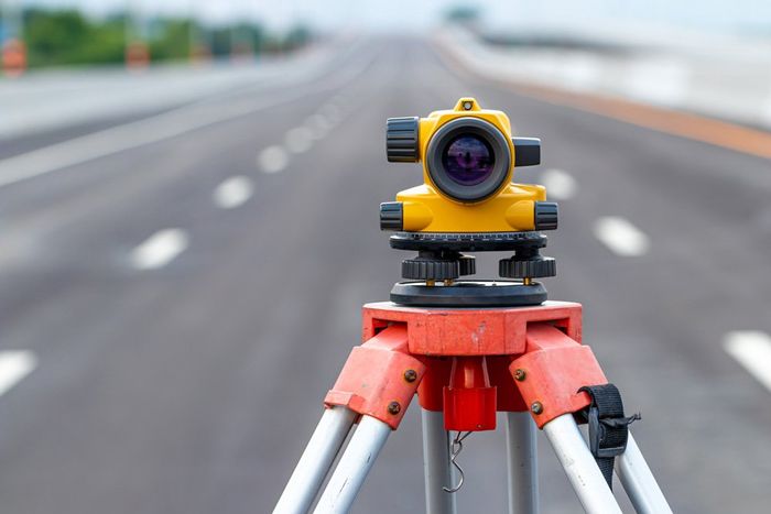 Survey Equipment on Highway — Osborne Park, WA — Cottage & Engineering Surveys