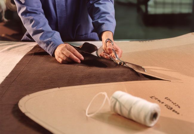 upholsterer working