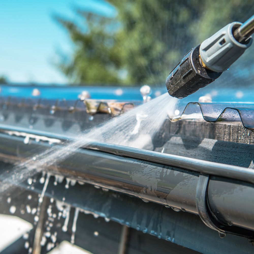 Gutter Cleaning Using Pressure Washing