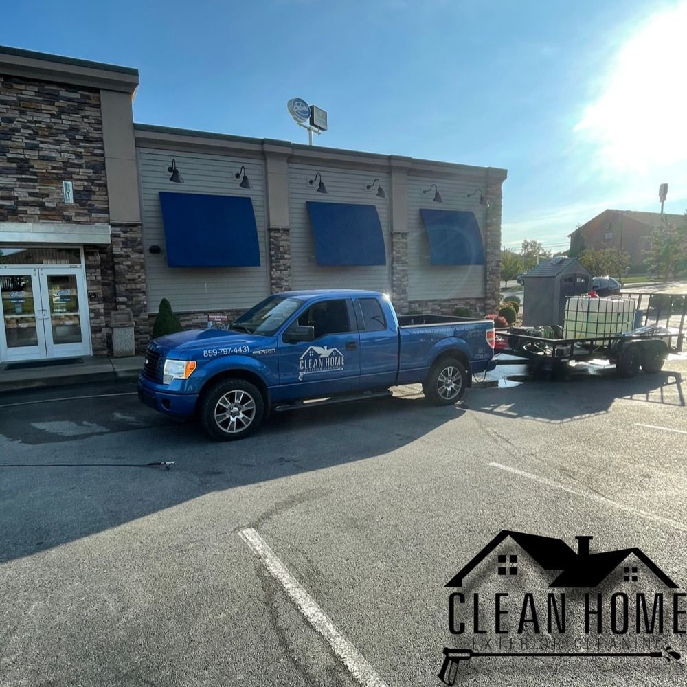 Professional Worker Cleaning Commercial Store Entrance Professional Worker Cleaning Commercial Store Entrance