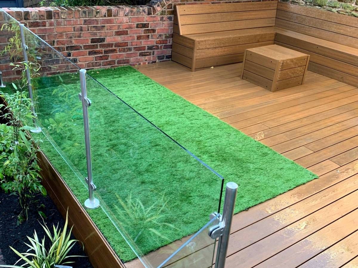 rooftop decking with glass balustrades in Sheffield