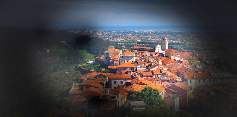 A townscape as seen through blurry vision