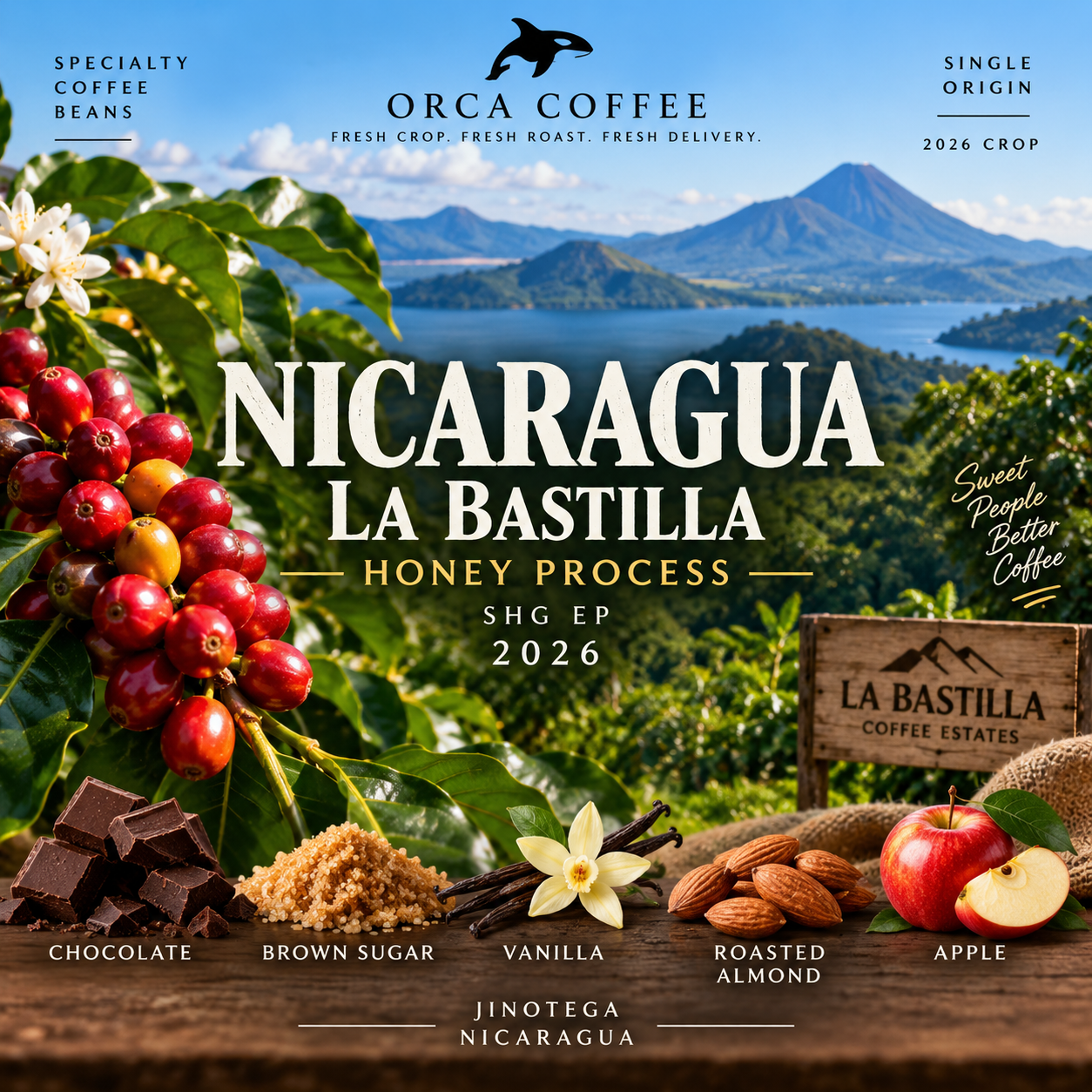 NICARAGUA LA BASTILLA HONEY SHG EP 2026 FRESH CROP