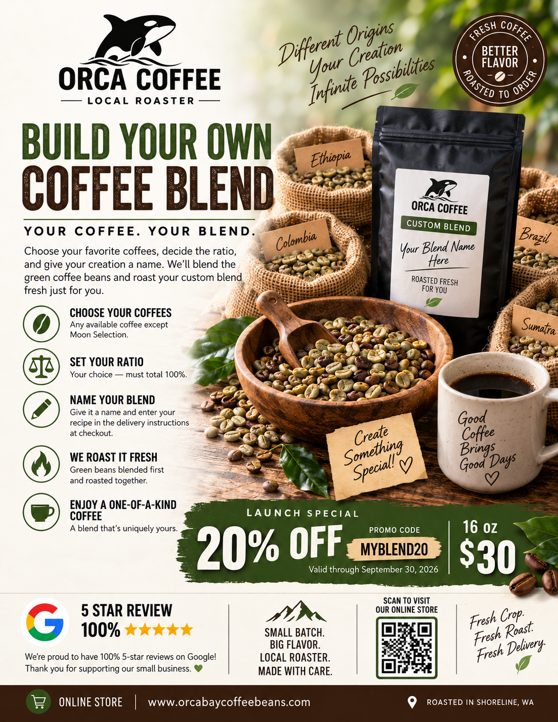 * BUILD YOUR OWN COFFEE BLEND 16 oz