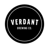 Black circular logo with white text reading “VERDANT BREWING CO.”