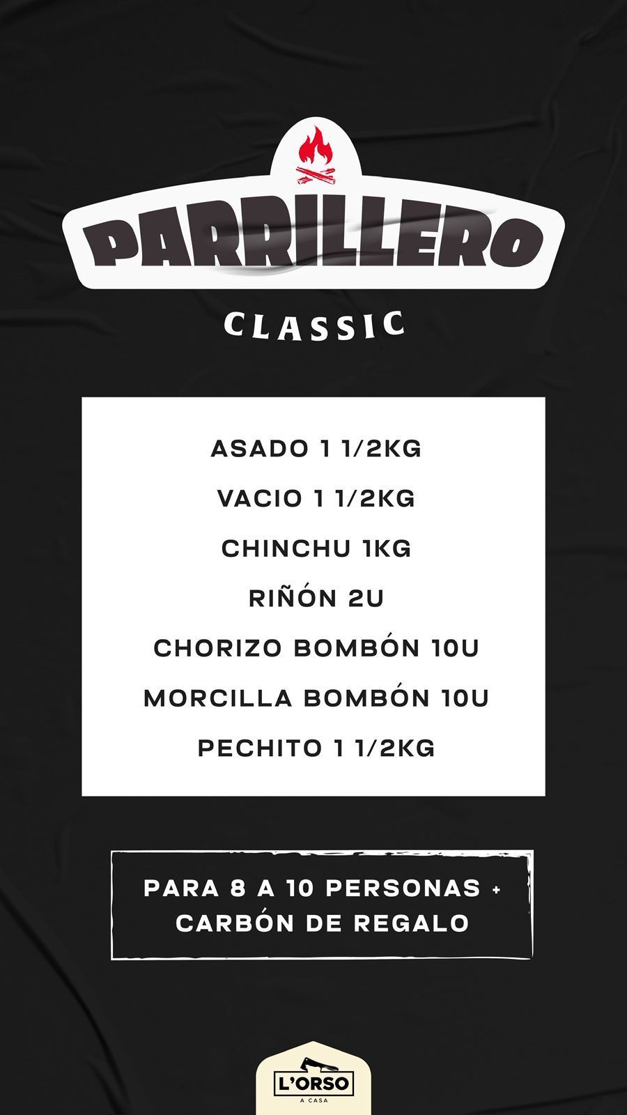 BOX PARRILLERO CLASSIC DE 8 A 10