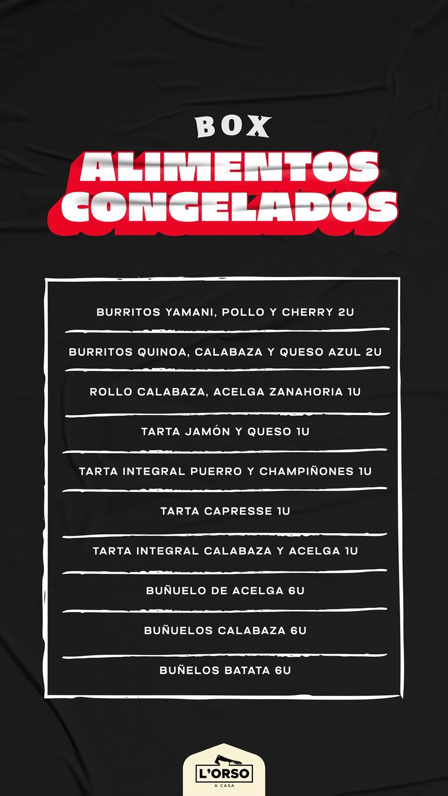 combo box 1 de alimentos congelados