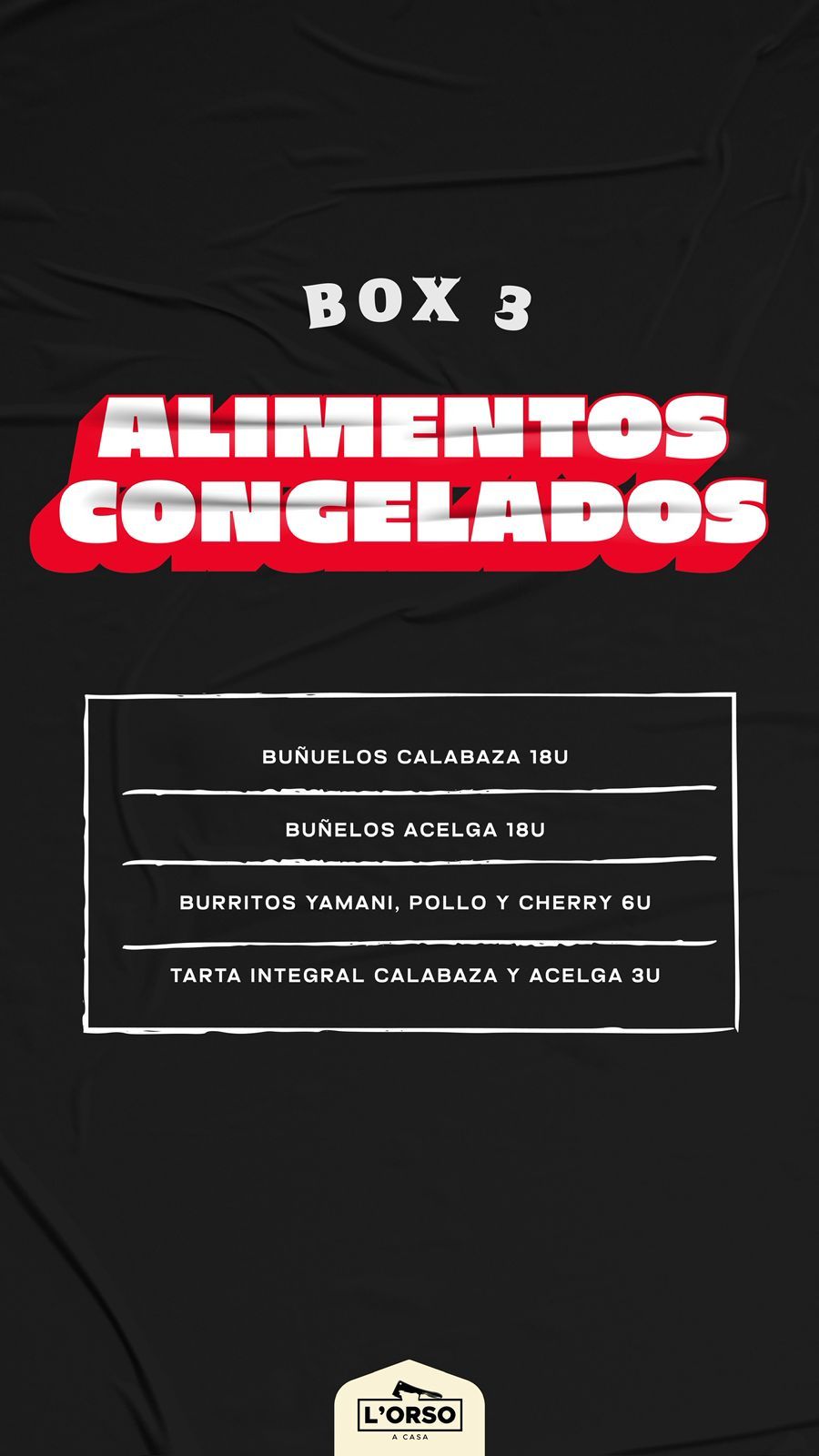 combo box 3 de alimentos congelados