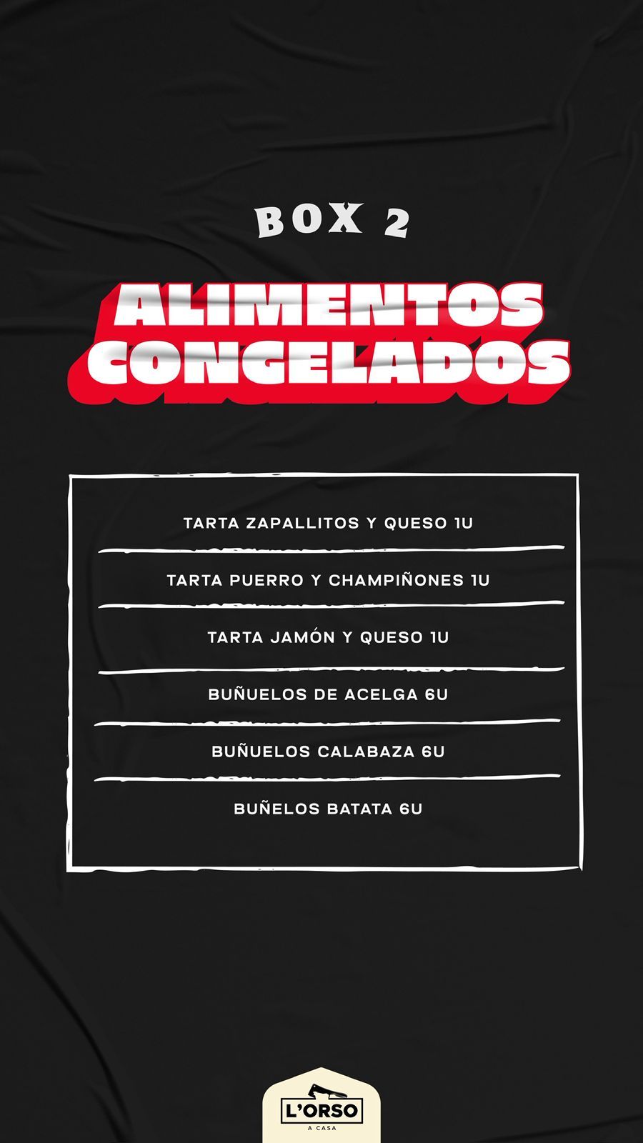 combo box 2 de alimentos congelados