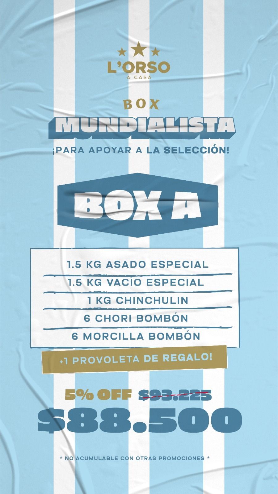 COMBO BOX MUNDIALISTA CARNICERÍA
