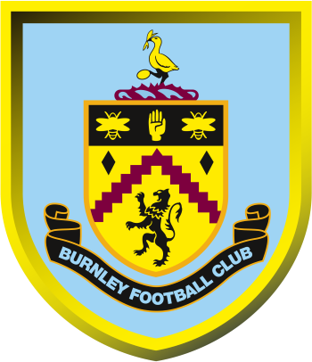 Burnley football club logo with a duck and a lion