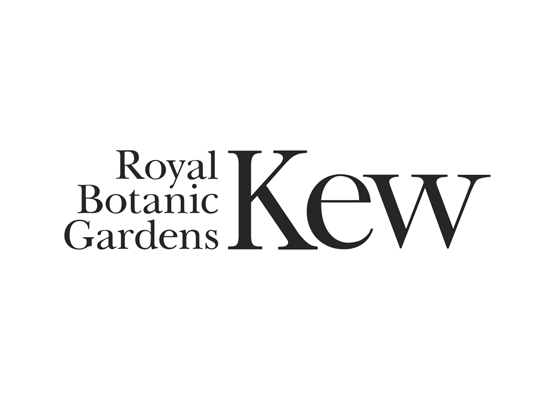 The logo for royal botanic gardens is black and white.
